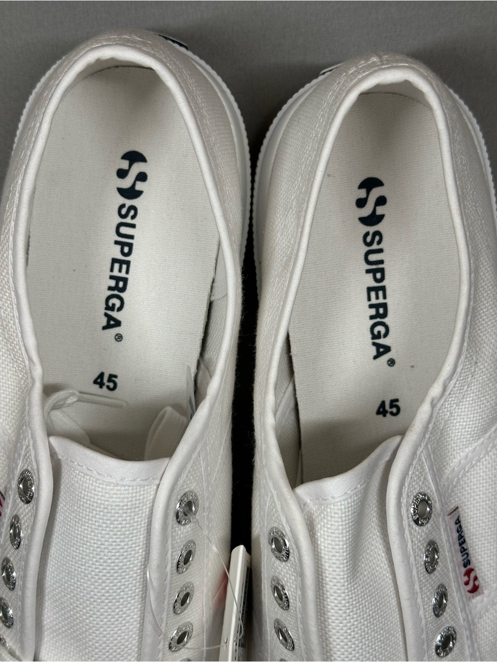 NWT Superga 2750 Cotu Classic Sneakers, White - USA Mens 11.5 - Picture 7 of 14